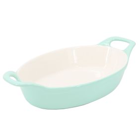 Martha Stewart Vanowen 1.2 Quart Stoneware Oval Baker in Blue