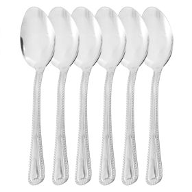 Gibson Home Tustin 6 Piece Stainless Steel Teaspoon Flatware Set in Silver