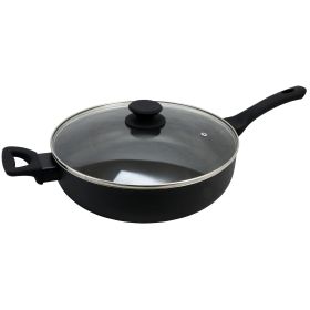 Oster Ashford 5 Quart Aluminum SautÃƒÂ© Pan with Tempered Glass Lid in Black