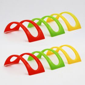 6pcs Taco Holder Stand; Non-Toxic; BPA Free; Dishwasher & Microwave Safe; Hard Plastic Taco Shell Rack; Party Serving Tray Set For Tortillas Burritos