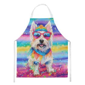 Westie Hippie Dawg Apron Cooking Kitchen Server Baking Crafts Gardening for Adult Women Men, Unisex, Large, Multicolor