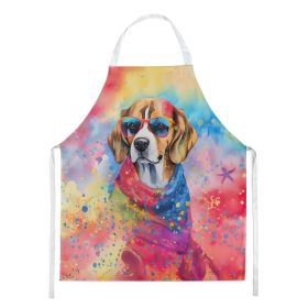 Beagle Hippie Dawg Apron Cooking Kitchen Server Baking Crafts Gardening for Adult Women Men, Unisex, Large, Multicolor