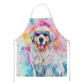 Great Pyrenees Hippie Dawg Apron Cooking Kitchen Server Baking Crafts Gardening for Adult Women Men, Unisex, Large, Multicolor