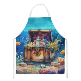 Treasure Chest Apron Cooking Kitchen Server Baking Crafts Gardening for Adult Women Men, Unisex, Large, Multicolor