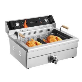 VEVOR Commercial Electric Deep Fryer Countertop Deep Fryer 3000W 30.6Qt / 29L