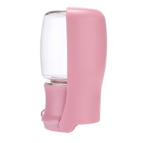 Dog Portable Water Bottle Foldable Pet Water Dispenser Pet Products (Option: Pink-350ml)